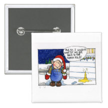 Christmas "But Sir" Cartoon No. 5 Buttons