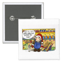 Christmas "But Sir" Cartoon No. 6 Button