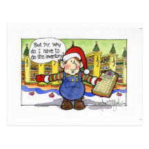 Christmas "But Sir" Cartoon No. 9 Postcards