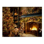 Christmas By The Fireplace Post Cards