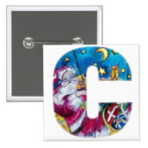 CHRISTMAS C LETTER / INSPIRED SANTA MONOGRAM PINS