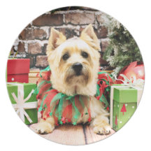 Christmas - Cairn Terrier - Lola Party Plates