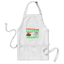 Christmas Calories Don't Count Humour Funny Apron
