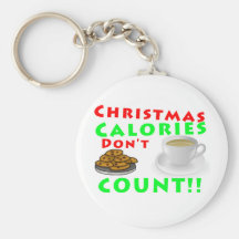 Christmas Calories Don't Count Humour Funny Key Chain