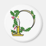 Christmas Candle Design Fridge Magnets