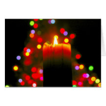 christmas candle greeting card