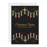 Christmas candles party invitations template