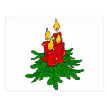 christmas candles postcards