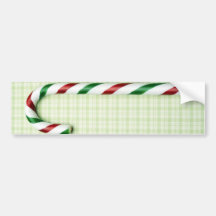 Christmas Candy Cane Bumper Sticker