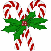 Christmas Candy Cane Ornament Photo Cut Out