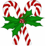 Christmas Candy Cane Ornament photo sculptures