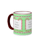 Christmas Candy Canes 3-Photo Frame mugs
