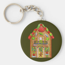 Christmas Candy Gingerbread House Key Chains
