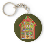 Christmas Candy Gingerbread House keychains