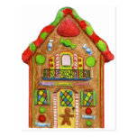 Christmas Candy Gingerbread House Post Card