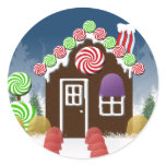 Christmas Candy House Holiday Envelope Seals stickers