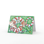 Christmas Card:  Candy Cane Christmas Dragon