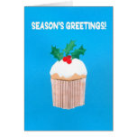 Christmas Card Cupcake with Holly