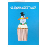 Christmas Card Cupcake with Snowman
