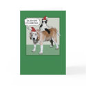 Christmas card: Dog and cat