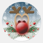 Christmas Card Envelope Seals Round Stickers