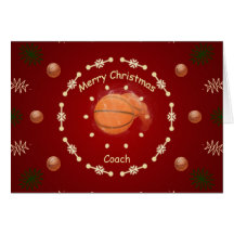 Christmas Card For Basketball Coach