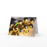 Christmas Card - gold baubles