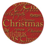Christmas Card Holiday Season Envelope Seals stickers