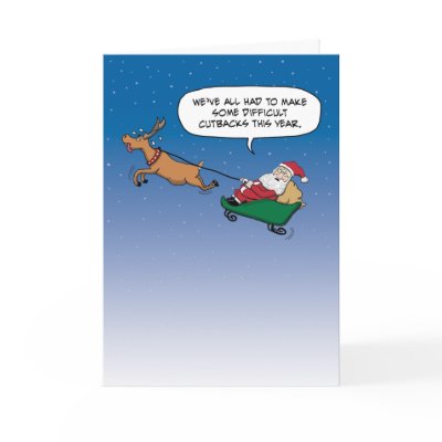 Christmas card: Santa's Cutbacks by chuckink