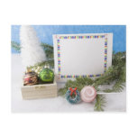 Christmas card with ornament chest postcards