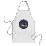 CHRISTMAS: CARDINAL: BIRD: ART aprons