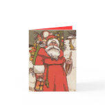 CHRISTMAS CARDS - 1800s SANTA CLAUSE & TOYS