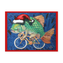 Christmas Carp Postcard