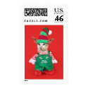 Christmas Cat Elf postage
