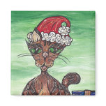 Christmas Cat Fridge magnet