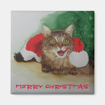 Christmas cat magnet 2 kühlschrankmagnet