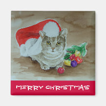 Christmas cat magnet magnete