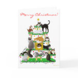 Christmas Cat Tree Greeting Card