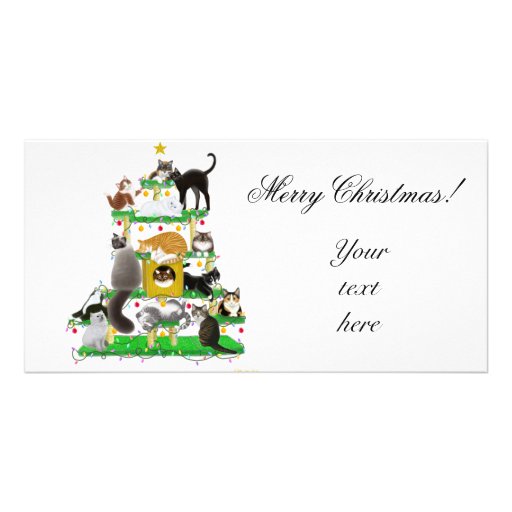 Christmas Cat Tree Photo Card