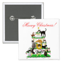 Christmas Cat Tree Pin