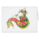 Christmas CatFish (white background) Greeting Card