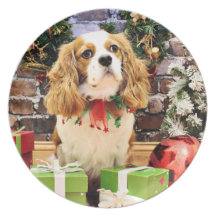 Christmas - Cavalier King Charles Spaniel Maverick Plates