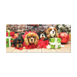 Christmas - Cavalier - Sweet Pea, Lily, Rose Poppy Canvas Prints