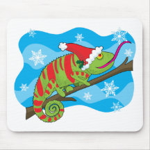 Christmas Chameleon Mouse Mats