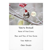 Christmas Chickadee Invites