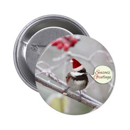 Christmas Chickadee Pins