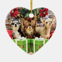 Christmas - Chihuahua - Blue - Precious - Yogi Christmas Tree Ornaments