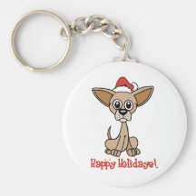 Christmas Chihuahua Key Chain