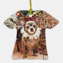 Christmas - Chihuahua - Smokey Ornament