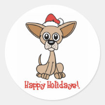 Christmas Chihuahua Stickers
